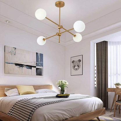 Geometrical Sputnik Chandelier Gold Master Bedroom Chandelier