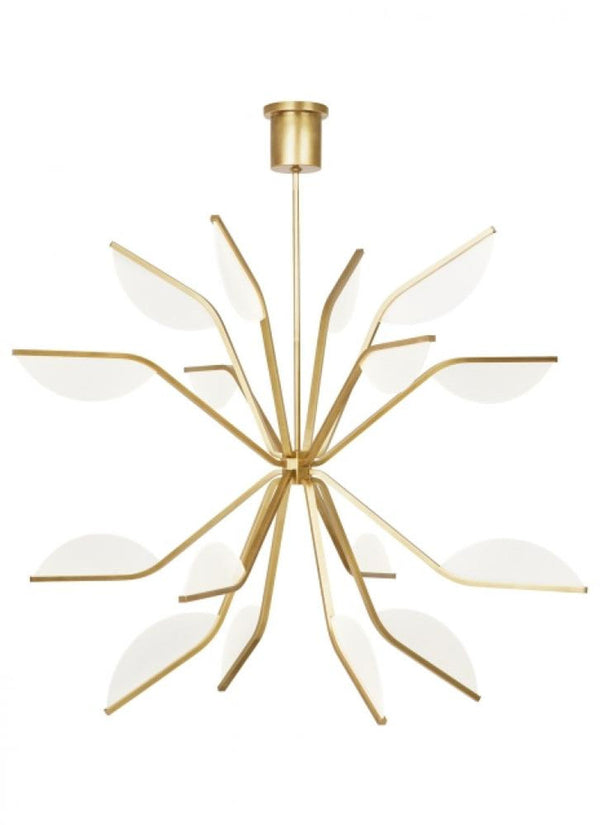 Chandelier, 16-Light, LED, Natural Brass, 46.3"W (700BLT43NB-LED930 70PDAX3)