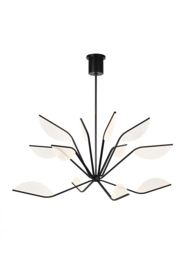 Chandelier, 1-Light, LED, Matte Black, 48"W (700BLT48B-LED935 70PKE8R)