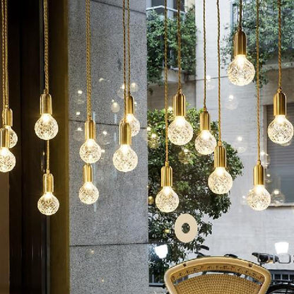 Cluster Glass Ball Shaped LED Nordic Pendant Lighting Hanging Lamp Island Lights