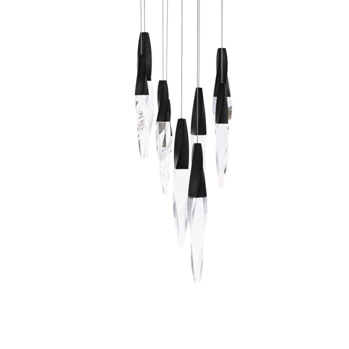 Kindjal 9-Light LED Pendant in Black