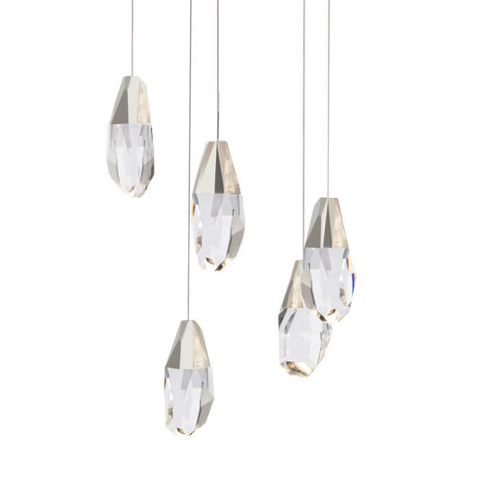 Martini 5-Light LED Chandelier in Polished Nickel