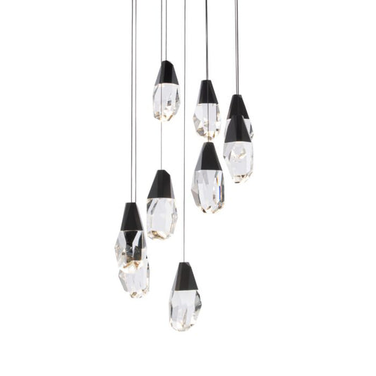 Martini 9-Light LED Pendant in Black