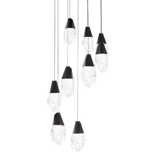 Martini 9-Light LED Pendant in Black