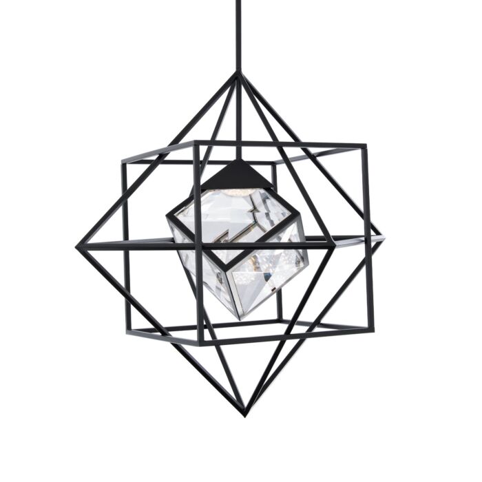 Heracles 1-Light LED Pendant in Black