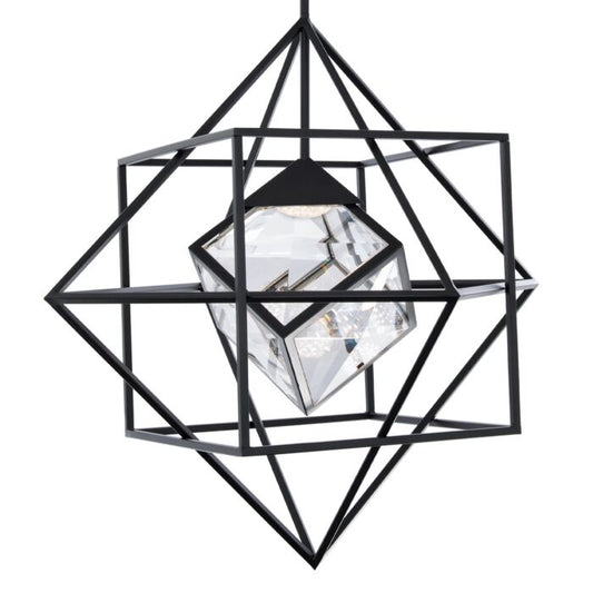 Heracles 1-Light LED Pendant in Black