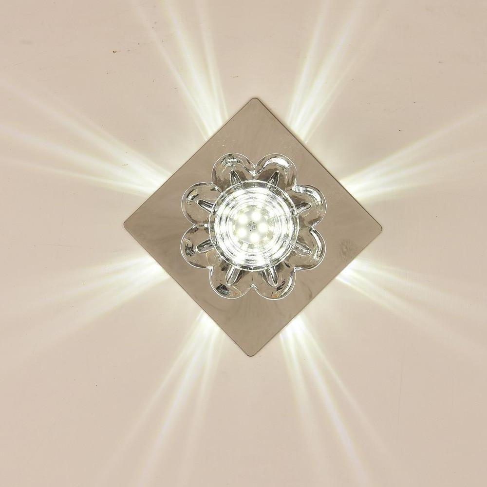 Flower Shaped Electroplated Metal Crystal LED Modern Ceiling Lights