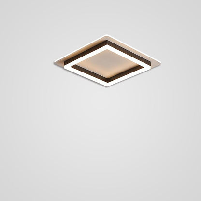 Two Square Shaped Modern LED Flush Mount Ceiling Light for Bedroom