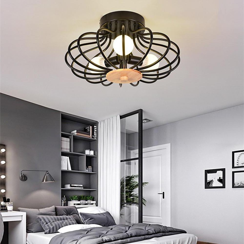 Globes Metal Intricate Modern LED Flush Mount Ceiling Light for Bedroom