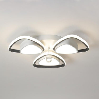 Unique Geometric LED Flush Mount Ceiling Light for Hallway Entryway