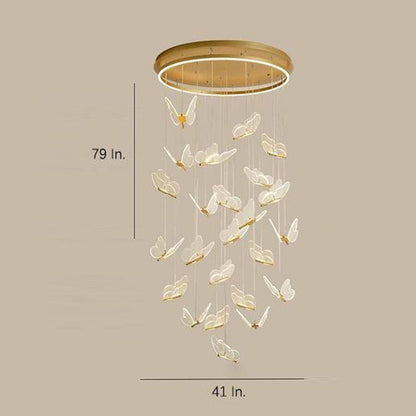 Butterfly Shapes Design Pendant Lighting Acrylic Metal Island LED Living Room Ceiling Lights