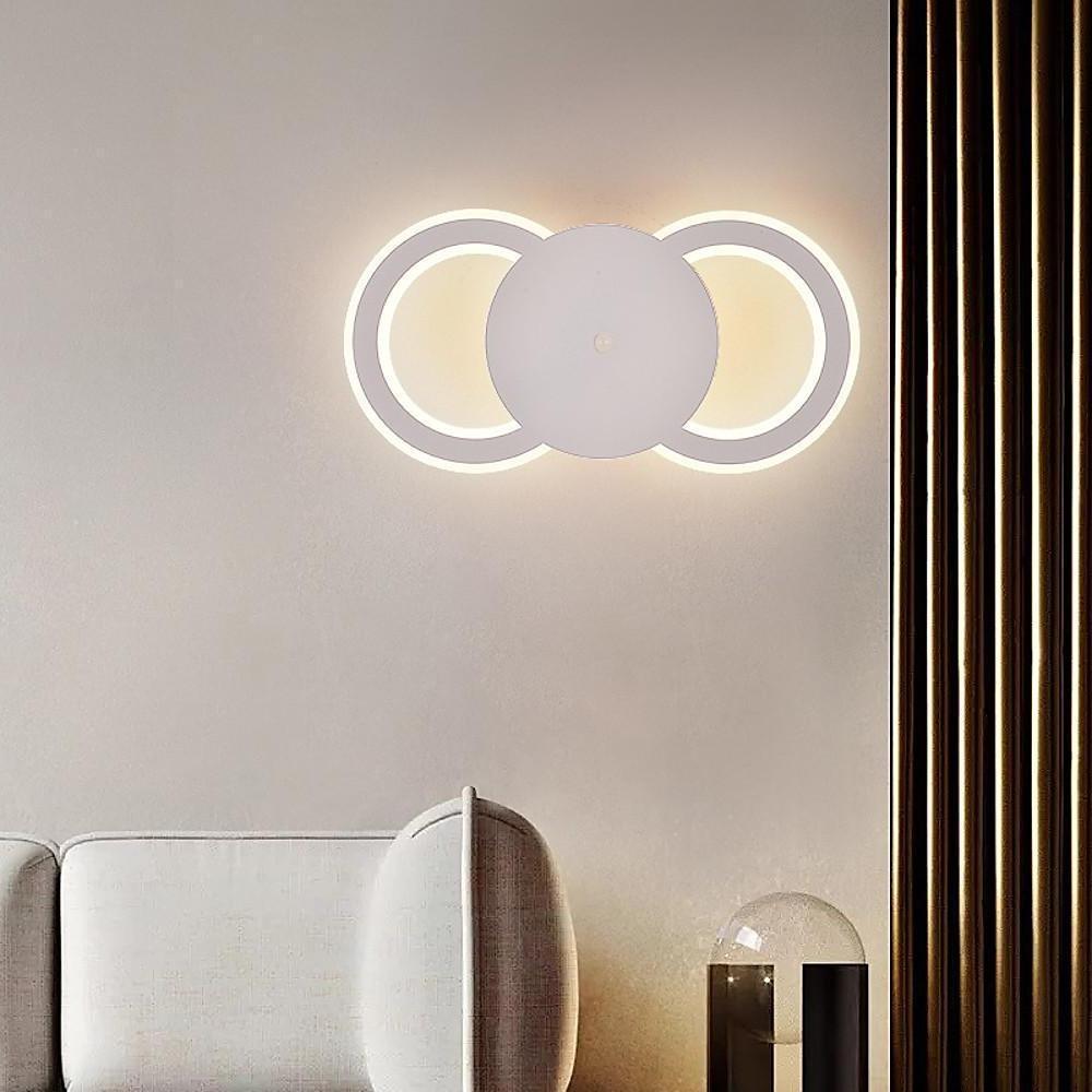 Modern Geometric Ring 2-Light LED Flush Mount Ceiling Light