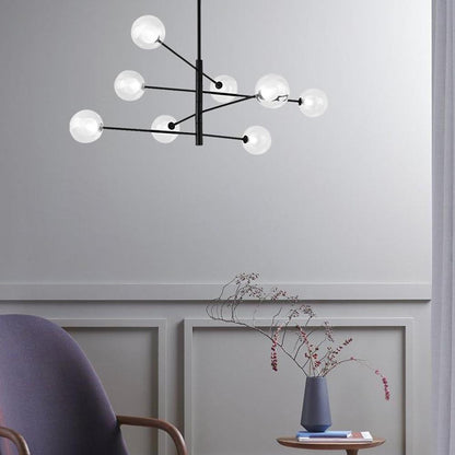 Linear Sputnik Chandelier Black Coolest Chandeliers for Living Room 8 Bulbs