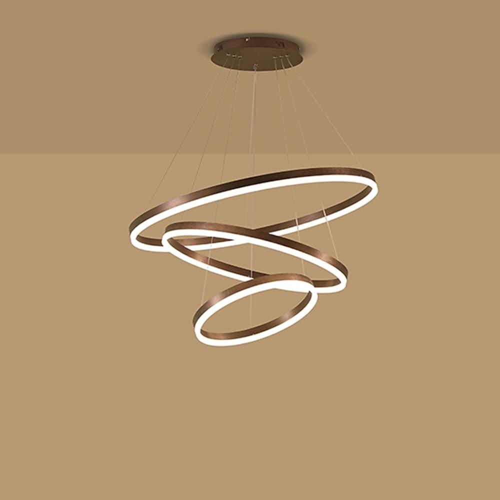 3 Circle Graduated Bedroom Pendant Lights Remote Control Pendant Lighting