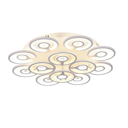 Round Flower Shaped LED Modern Flush Mount Lighting Ceiling Lights Hanging Light