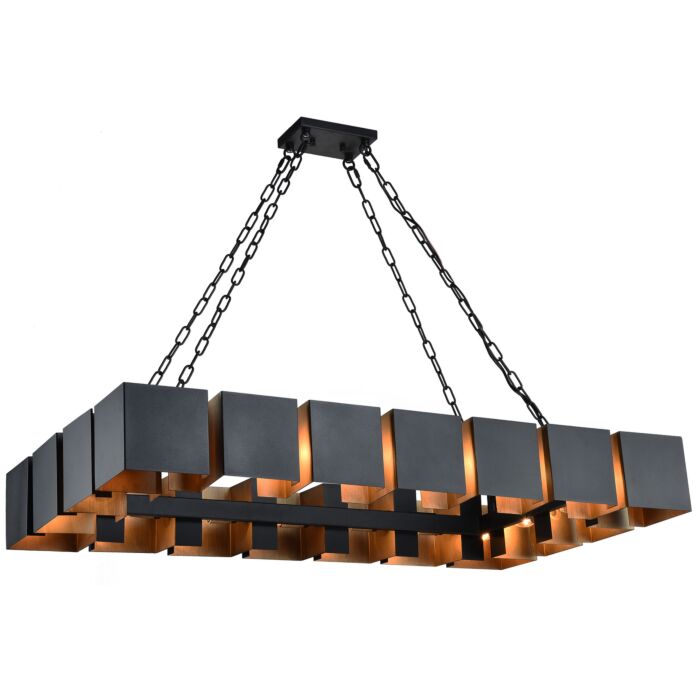 Mattone 18-Light Chandelier in Matte Black