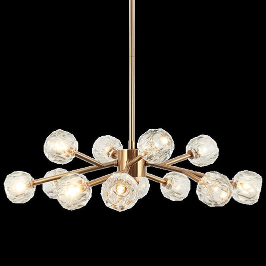 Matteo Rosa 12-Light Chandelier In Aged Gold Brass