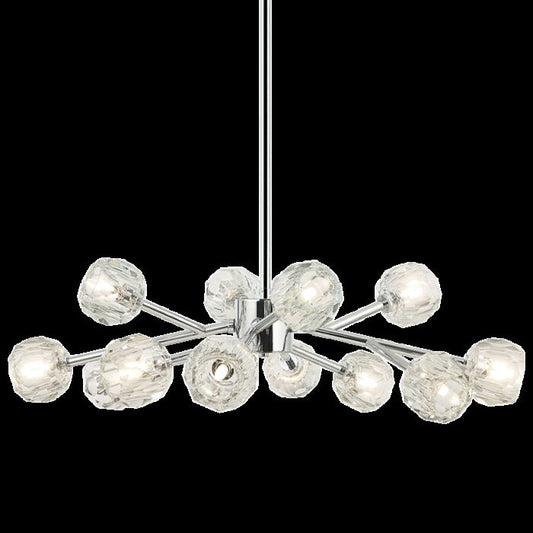 Matteo Rosa 12-Light Chandelier In Chrome