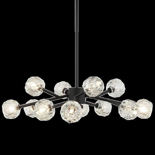 Matteo Rosa 12-Light Chandelier In Matte Black