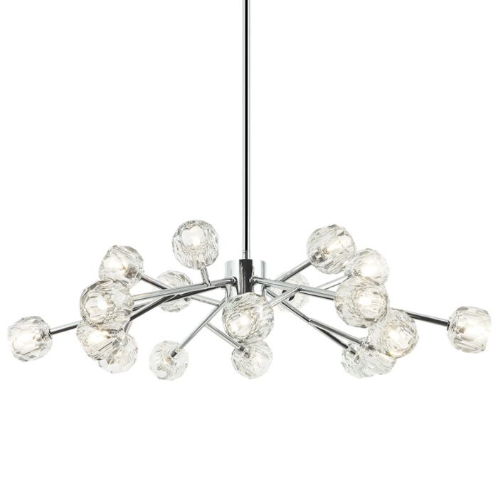 Rosa 18-Light Pendant in Matte Black