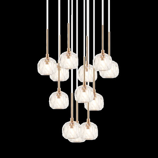 Matteo Rosa 12-Light Chandelier In Aged Gold Brass