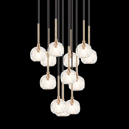 Matteo Rosa 12-Light Pendant Light In Chrome