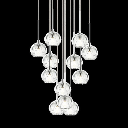 Matteo Rosa 12-Light Pendant Light In Chrome