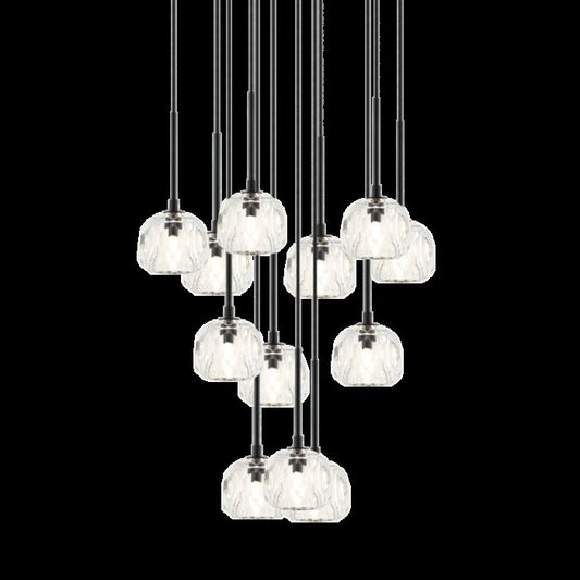 Matteo Rosa 12-Light Chandelier In Matte Black