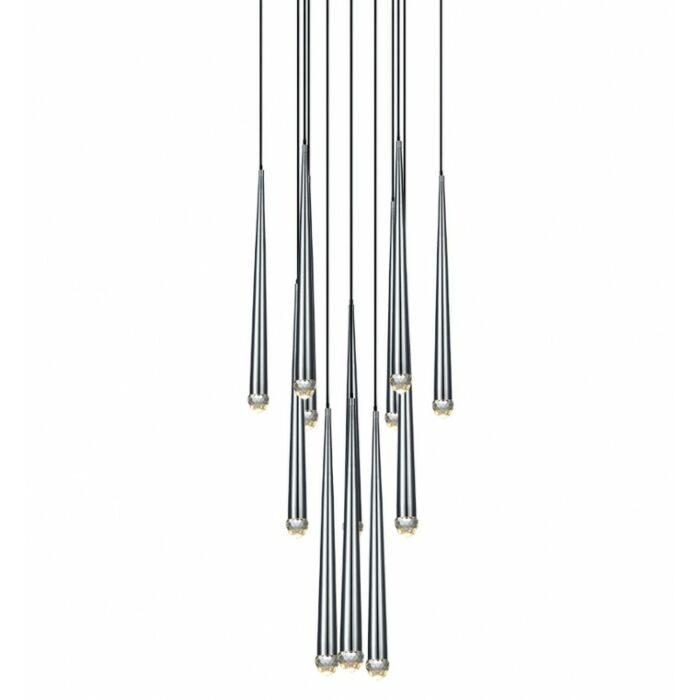 Matteo Renaie 12-Light Pendant Light In Chrome