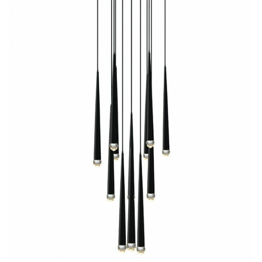 Matteo Renaie 12-Light Pendant Light In Matte Black