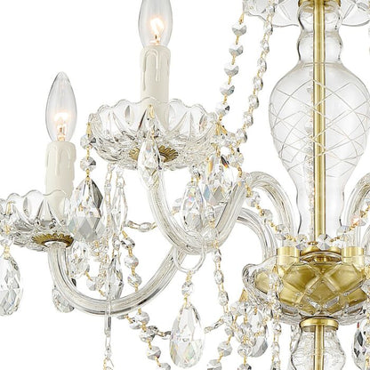 Candace Chandelier in Polished Brass with Swarovski Strass Crystal Crystals