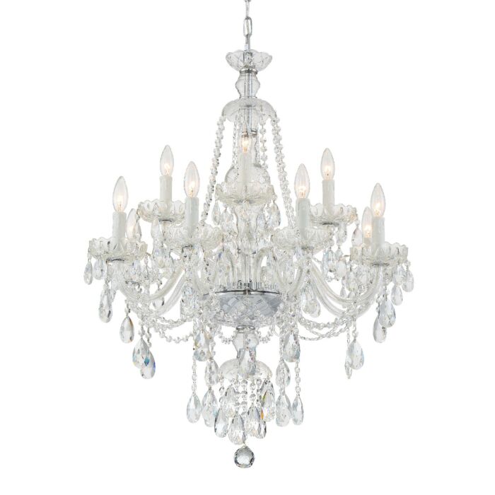 Candace Chandelier in Polished Chrome with Swarovski Strass Crystal Crystals