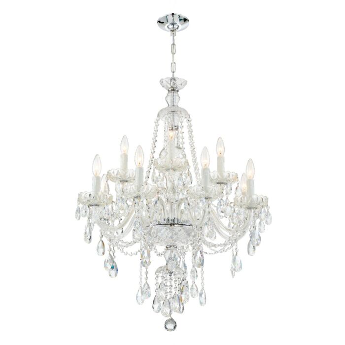 Candace Chandelier in Polished Chrome with Swarovski Strass Crystal Crystals