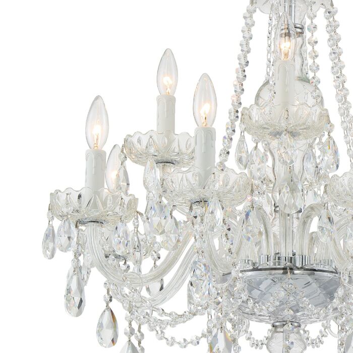 Candace Chandelier in Polished Chrome with Swarovski Strass Crystal Crystals