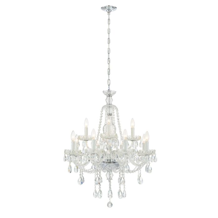 Candace Chandelier in Polished Chrome with Swarovski Strass Crystal Crystals