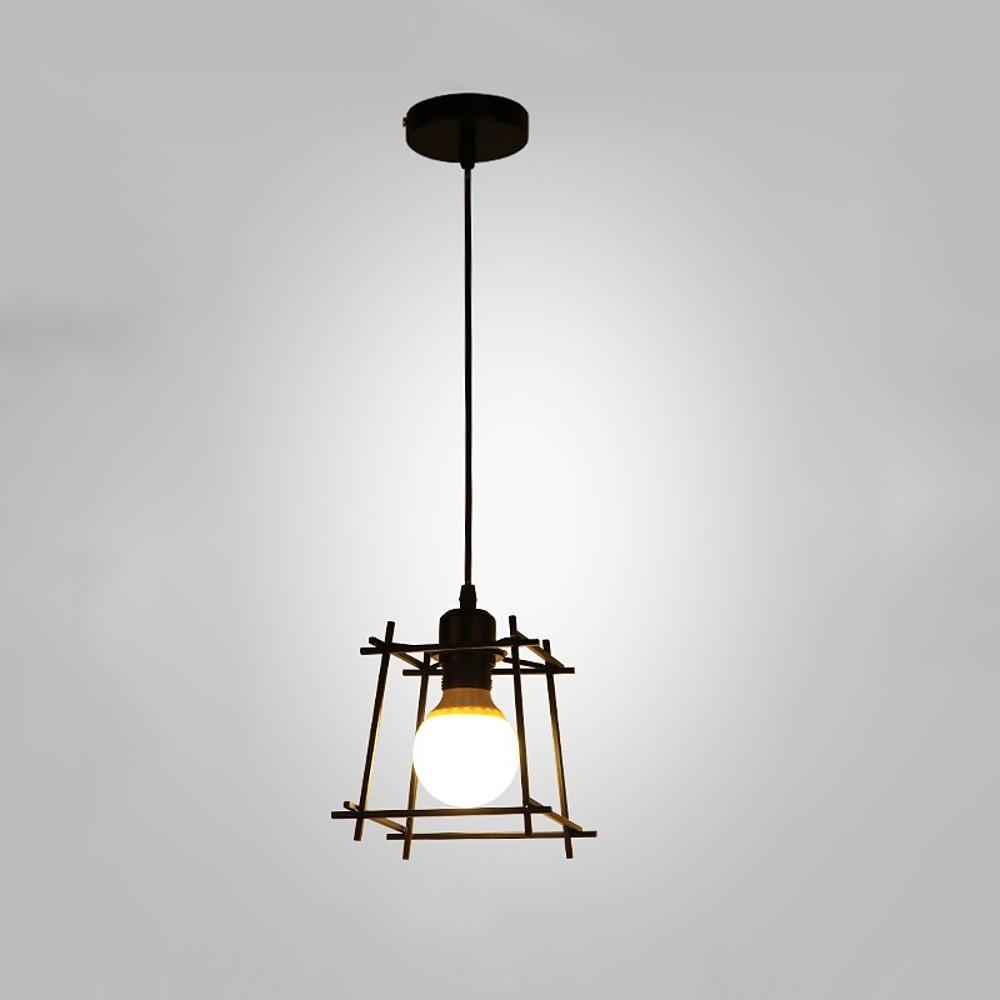 Vintage Metal Wire Lantern Design Black Industrial Pendant Lighting