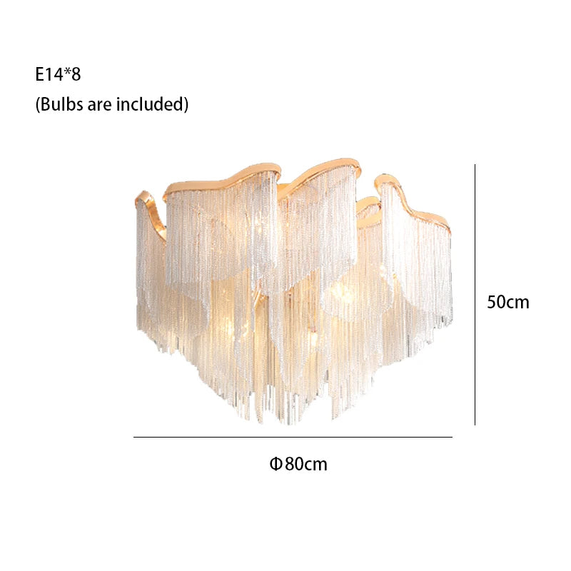 Cadena Chain Tassel Ceiling Light Fixture