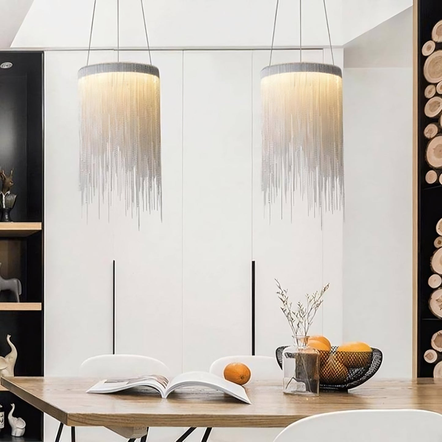 Cadena Chain Tassel Pendant Light Fixture