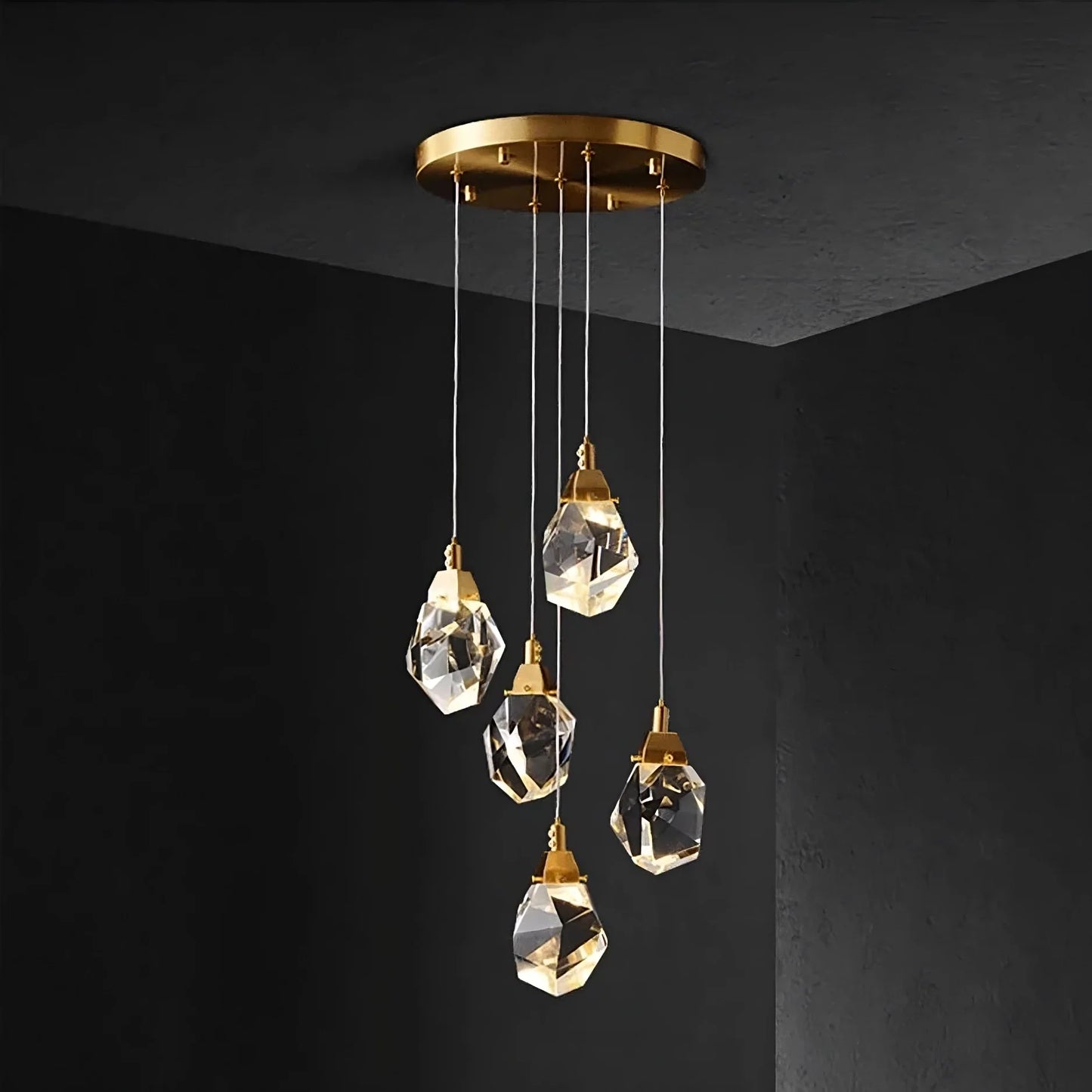 Diamante 5-Light Crystal Pendant Light Fixture