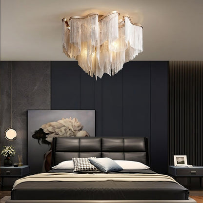 Cadena Chain Tassel Ceiling Light Fixture