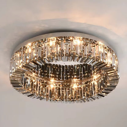 Specchio Smoke Grey Crystal Ceiling Light