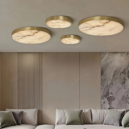 Moonshade Marble & Copper Ceiling Light