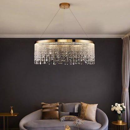 Adena Crystal Modern Ring Chandelier