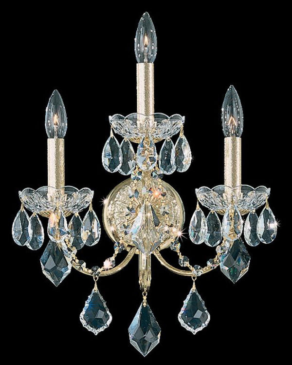 Wall Sconce, 3-Light, Aurelia Gold, Clear Heritage Crystal, 17.5"H (1703-211 17URML)