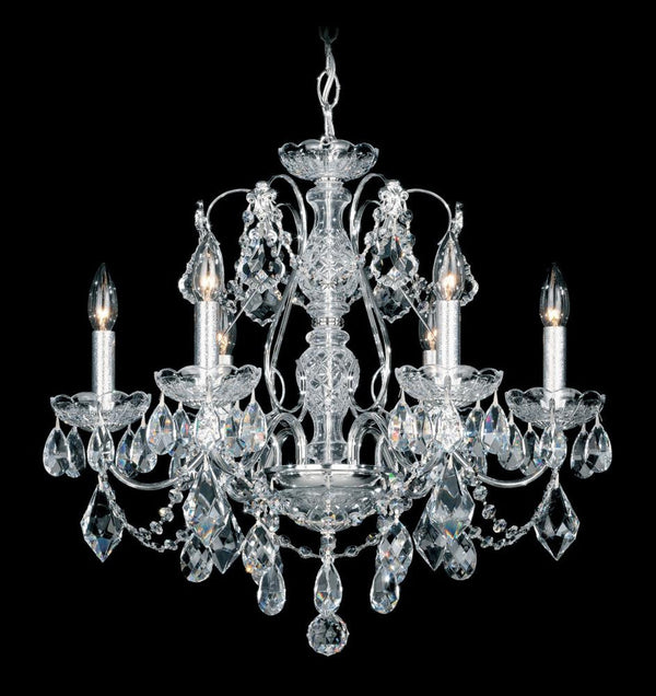 Chandelier, 6-Light, Aurelia Gold, Clear Heritage Crystal, 21"W (1705-211 17V0GT)