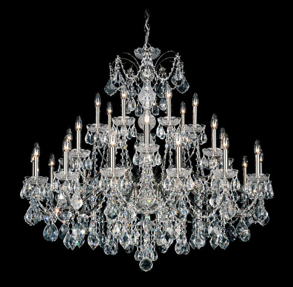 Chandelier, 28-Light, Antique Silver, Clear Heritage Crystal, 42.5"W (1718-48 17QYU6)