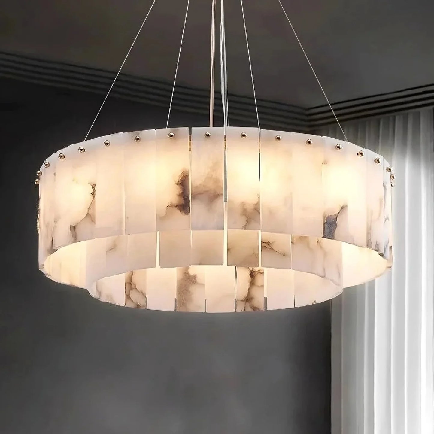 Moonshade Natural Marble Chandelier