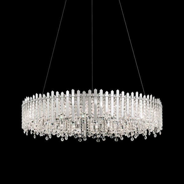 Pendant, 18-Light, Stainless Steel, Clear Swarovski Crystal, 36"W (MX8349N-401S 1J5VX2)