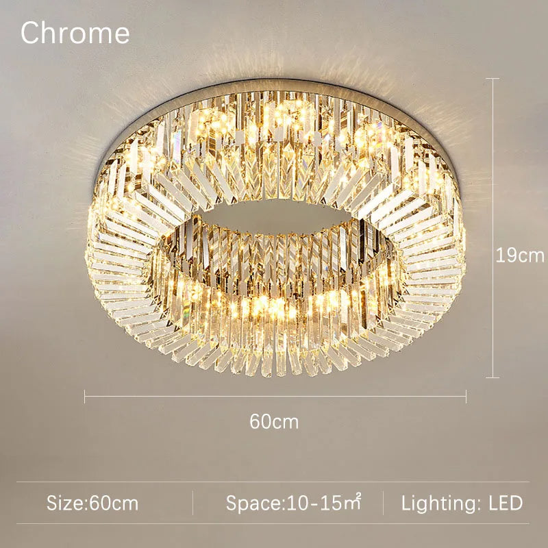 Specchio Crystal Ceiling Light Fixture