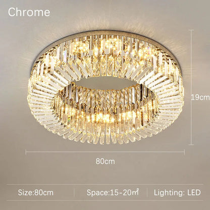 Specchio Crystal Ceiling Light Fixture